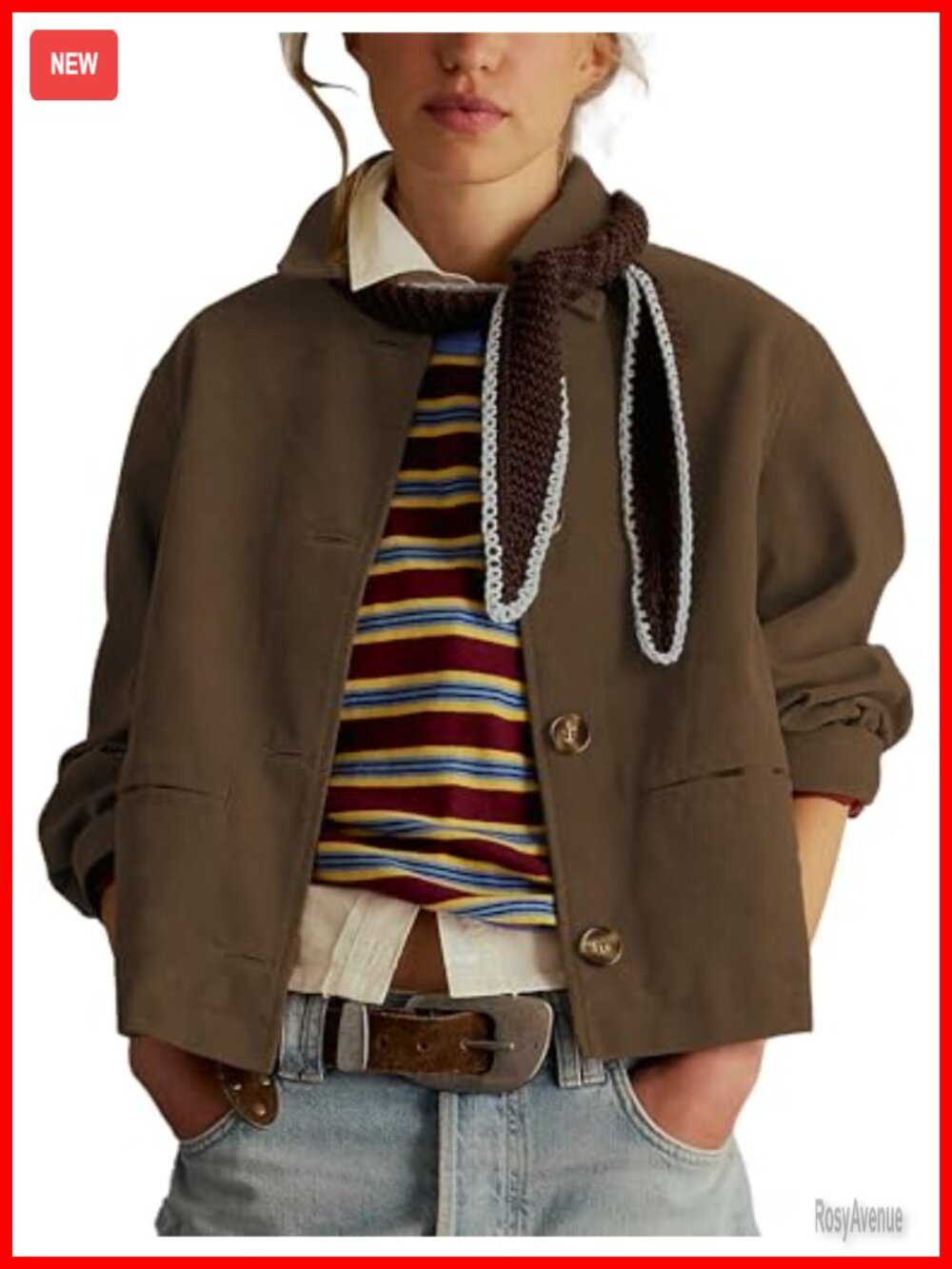 Women's Faux Suede Cropped Jacket with Lapel Soft Short Casual Blazer for Fall